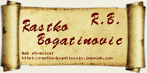 Rastko Bogatinović vizit kartica